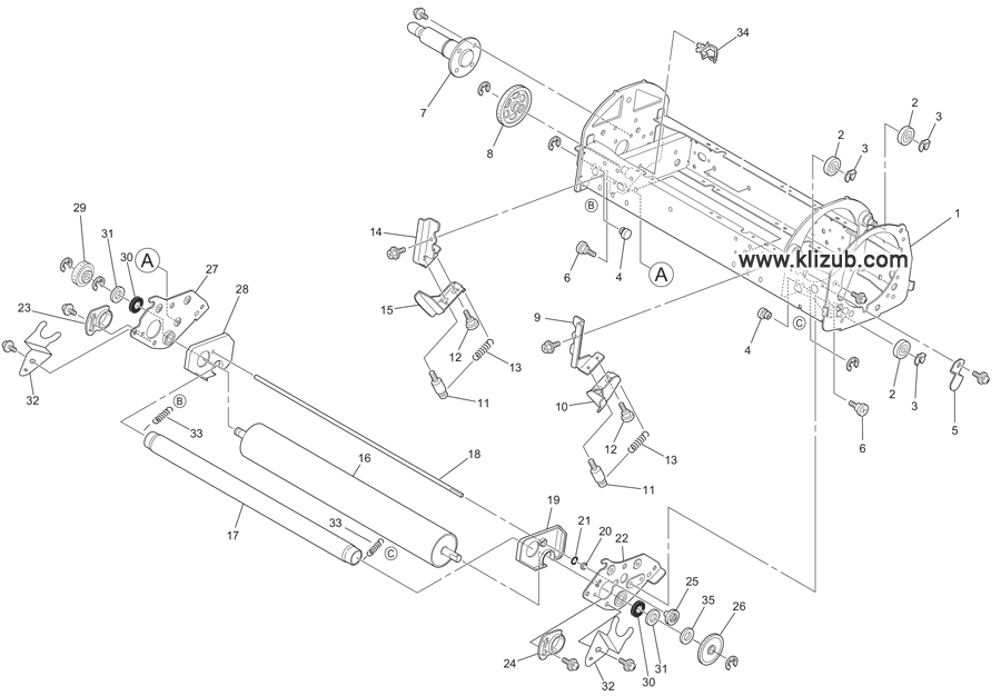 Drum Area (4):A3/Ledger models EZ590, 570, 390, 370